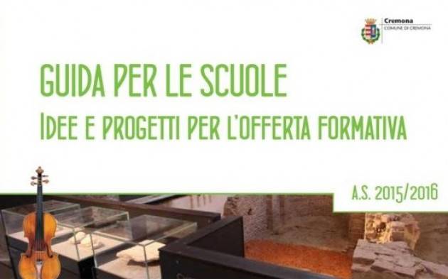 Cremona Giovedì 1° settembre presentazione della 'Guida per le scuole'