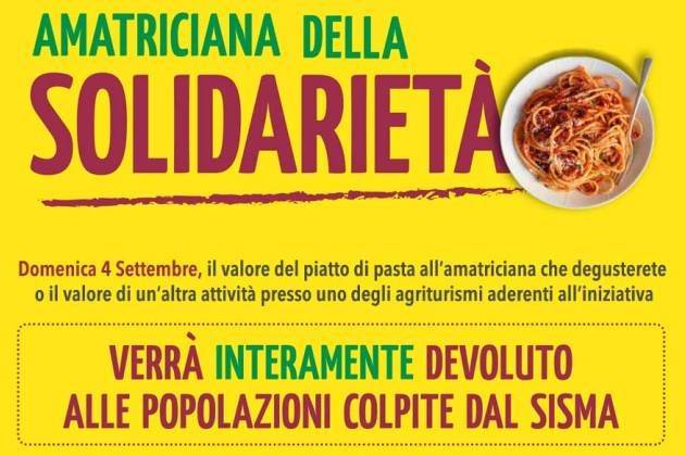 Cremona, Coldiretti: terremoto, amatriciana solidale negli agriturismi di Terranostra