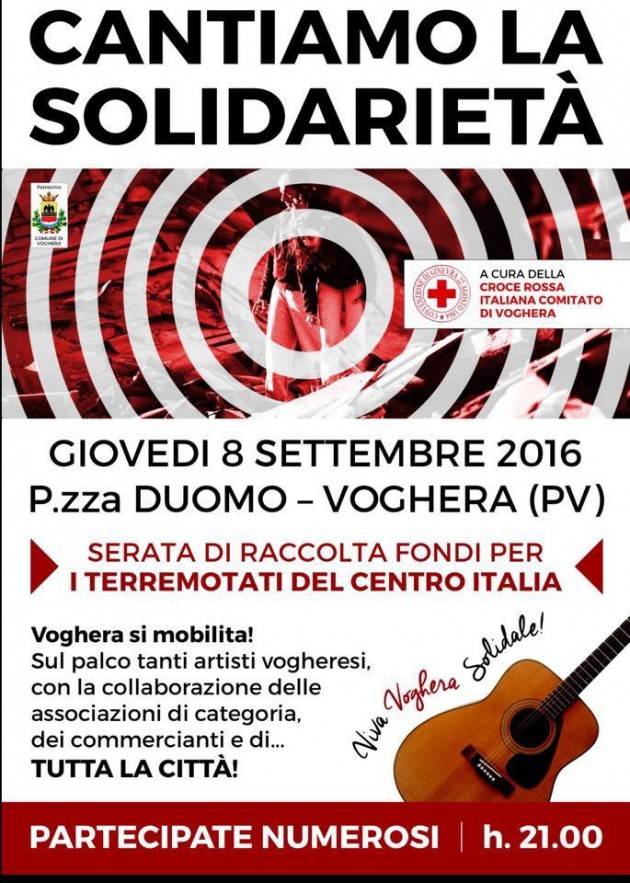 CANTIAMO LA SOLIDARIETA’, IL GRANDE EVENTO IN PIAZZA DUOMO A VOGHERA