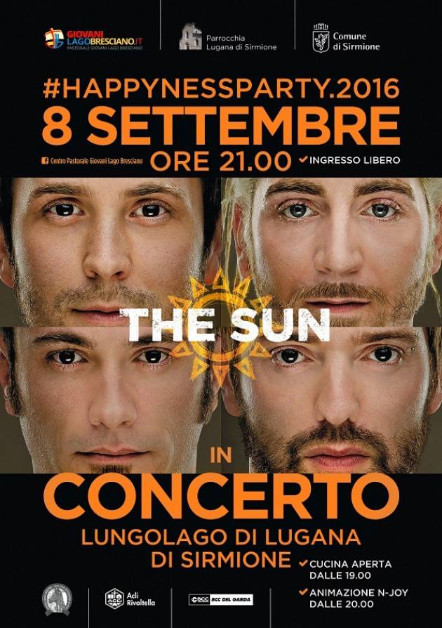 Ricorda THE SUN in concerto l’8 settembre a Lugana di Sirmione