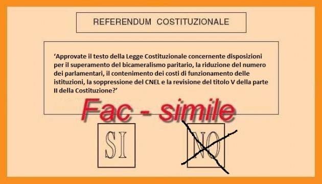 Referendum: le ragioni del mio 'NO' alla 'riforma' costituzionale  di Antonio Agazzi
