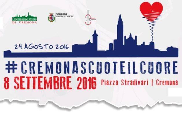 Cremona, arriva #cremonascuoteilcuore in solidarietà alle popolazioni terremotate
