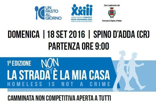 Spino d’Adda (Cremona), il 18 settembre camminata solidale per i senza dimora