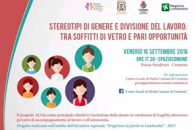 Cremona, riprende il ciclo di incontri dedicati al tema del lavoro delle donne