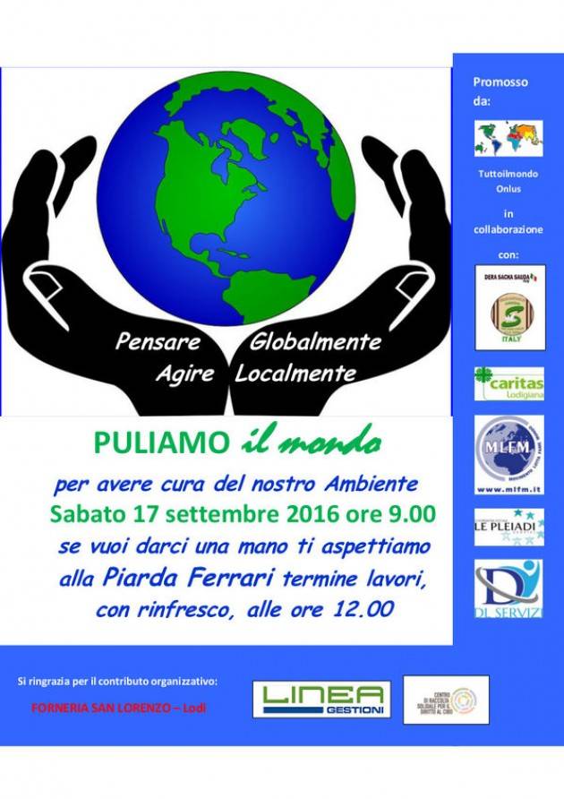 PULIAMO il mondo... partendo da Lodi!