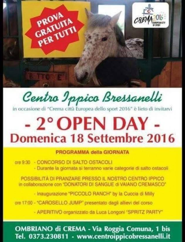 Crema  Open Day al Centro Ippico Bressanelli