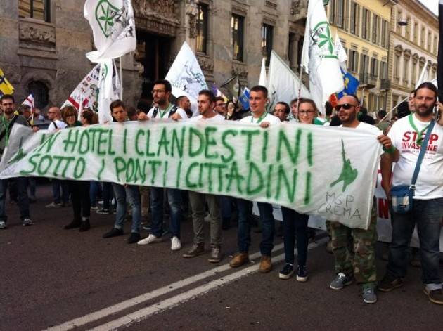 Profughi ad Agnadello . La Lega Nord protesta