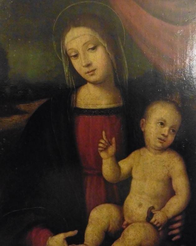 Bozzolo Madonna col bambino del pittore Francesco Francia  No alla Pala a Cremona