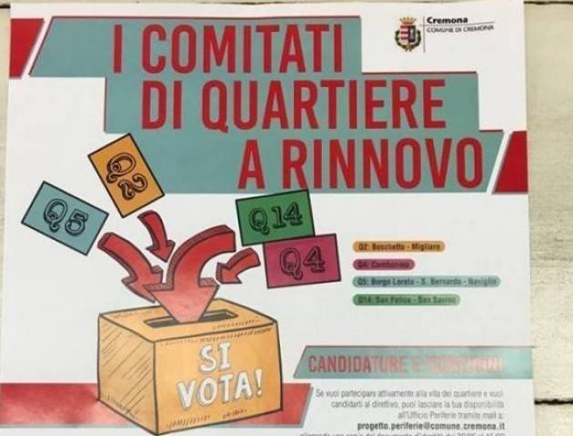 Cremona Rinnovo direttivi Comitati di Quartiere, ecco i risultati