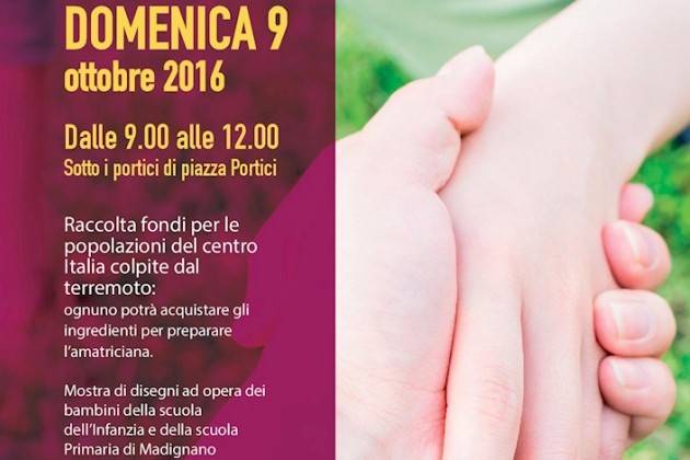 Madignano (Cremona) in solidarietà ai terremotati: ‘Rialziamoci insieme!’