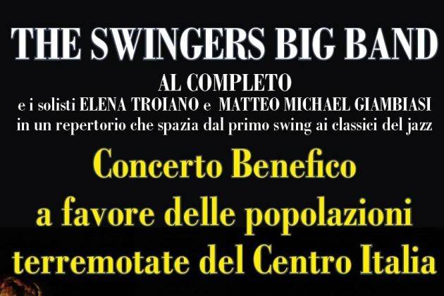 Cremona, martedì 18 ottobre al Filo concerto benefico con The Swingers Big Band