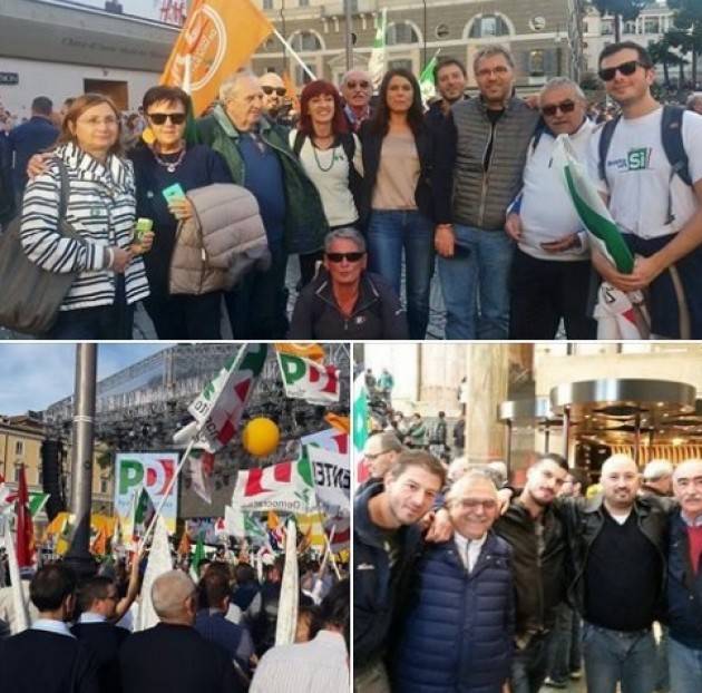 Anche la Federazione PD di Cremona e' presente oggi a Roma alla manifestazione Basta un SI