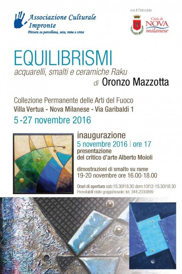 Equilibrisimi, la nuova mostra di Oronzo Mazzotta
