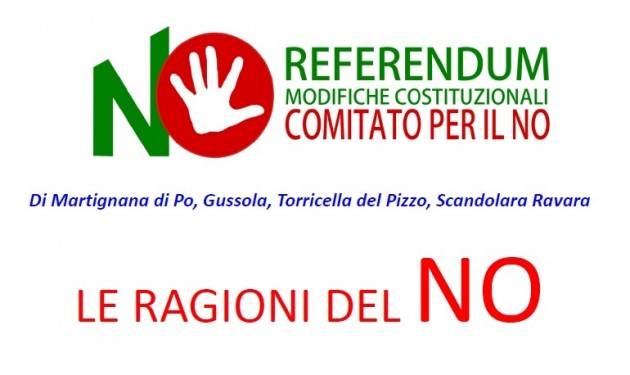 Anche a Gussola è nato il Comitato per il NO Iniziativa il 15 novembre con Corada