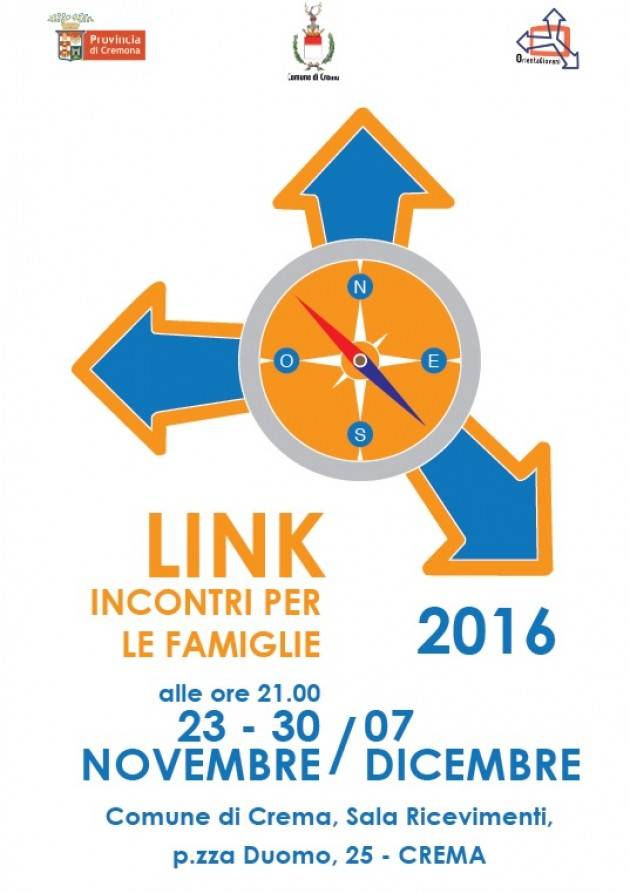 Crema LINK 2016 – Tornano gli incontri per le famiglie e gli operatori della scuola