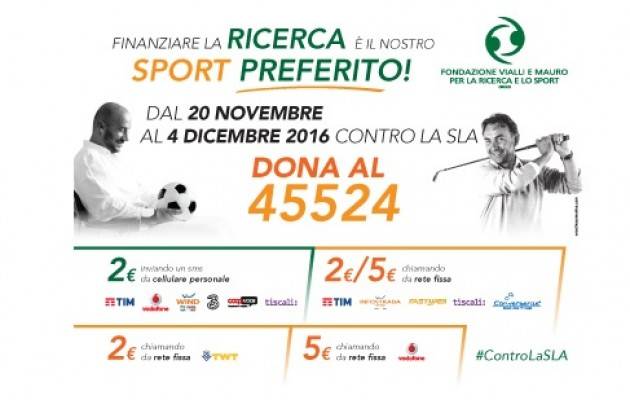 Fondazione Vialli e Mauro  Sostieni la ricerca sulla SLA DONA AL 45524