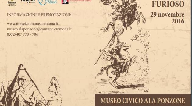 Orlando Furioso e Gerusalemme Liberata, due monologhi teatrali al Museo Civico di Cremona