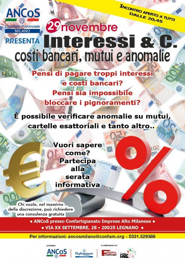Costi bancari, mutui e anomalie: parliamone con gli esperti!