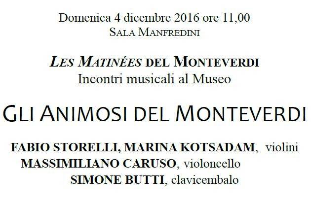 Cremona, ‘Les Matinées del Monteverdi’ al Museo Civico