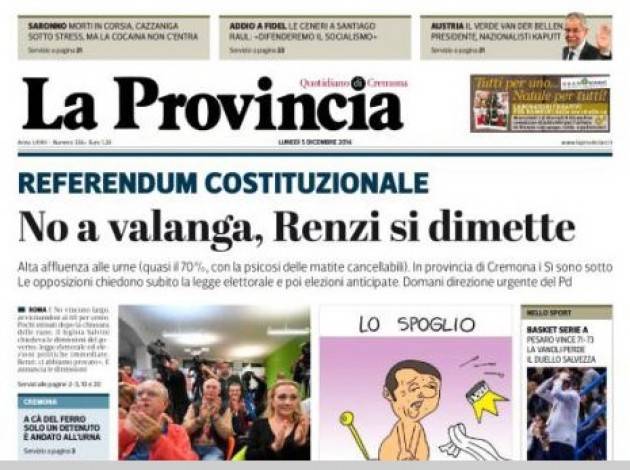 Referendum Vince il NO  Anche a Cremona  I Commenti dei Cremonesi