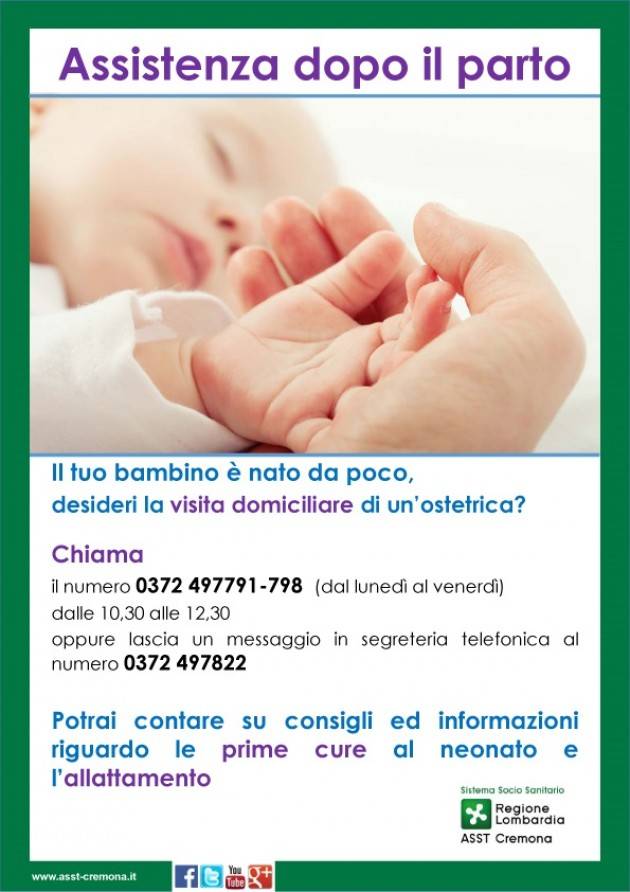 Asst Cremona Visita a domicilio dell’ostetrica per il bambino appena nato