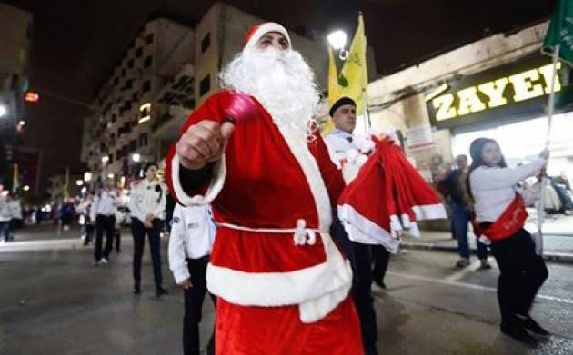 Paletsina La vigilia di Natale a Ramallah