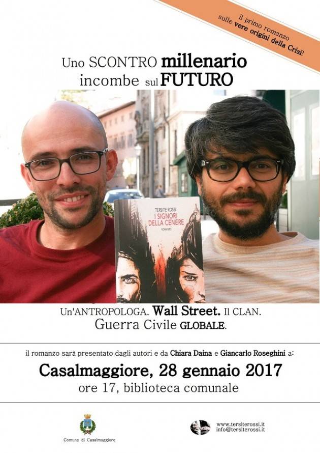 Casalmaggiore  Tersite Rossi presenta il suo ultimo romanzo