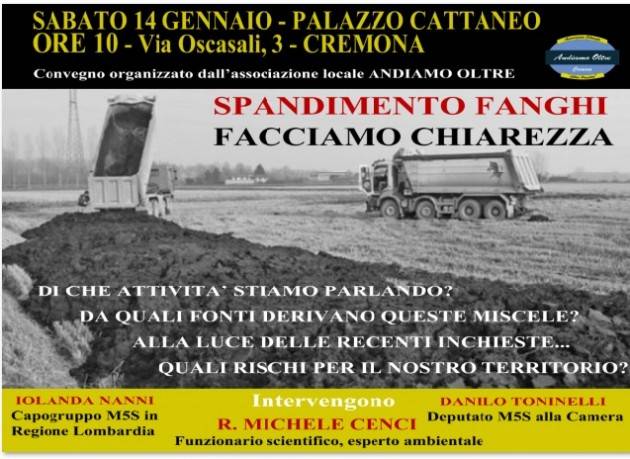 A Cremona Convegno spandimento fanghi organizza ‘Andiamo Oltre’