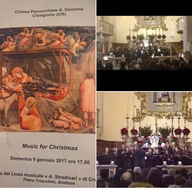 Cicognolo Applauditissimo concerto del coro del Liceo Musicale Stradivari di Cremona