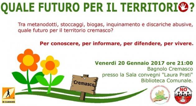 Quale futuro per il territorio cremasco? Incontro a Bagnolo Cremasco di Leonardo Del Priore