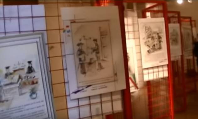 (Video) La mostra 'Sentiero  della Costituzione' esposta nella scuola APC  Cremona