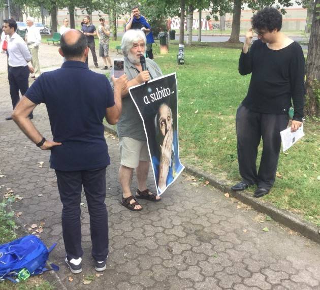 Milano Digiuno dei radicali a sostegno richiesta intitolazione dei giardini  San Vittore a Marco Pannella