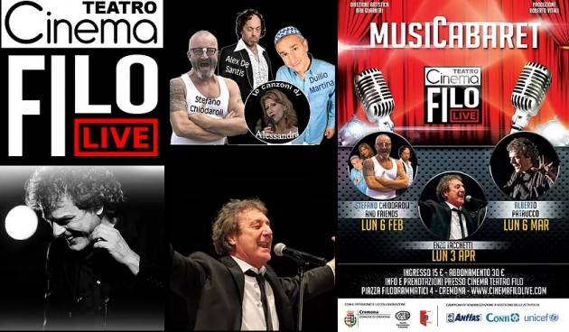 Cremona Filo Live Tre serate con Stefano Chiodaroli,Alberto Patrucco e Enzo Iaccetti