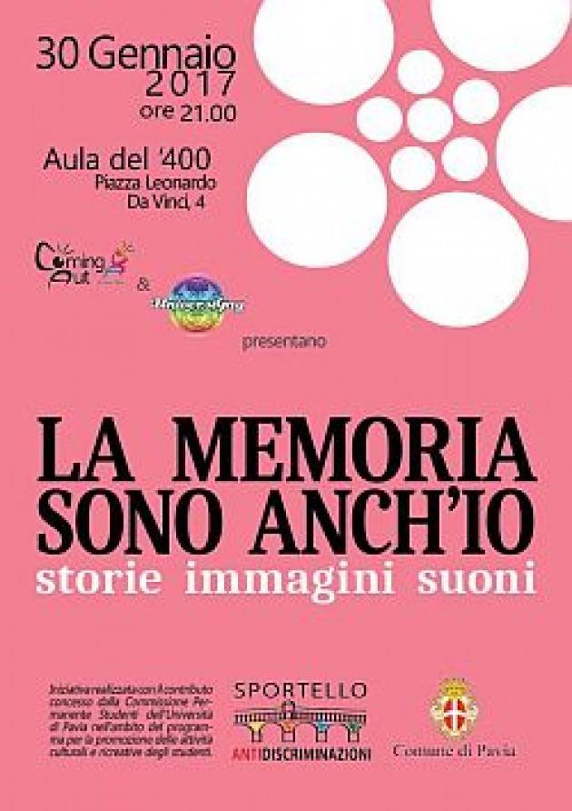 Pavia - LA MEMORIA SONO ANCH'IO