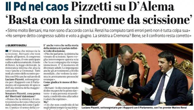 Ritengo che si debba votare a  giugno Intervista a Luciano Pizzetti di Gilberto Bazoli