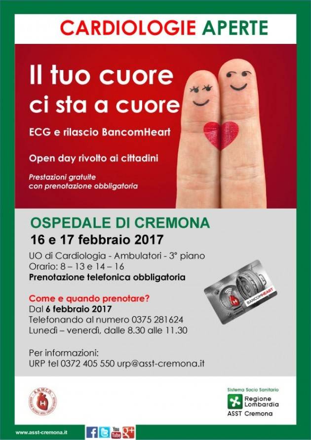 ASST Cremona Cardiologie aperte 2017 IL TUO CUORE CI STA A CUORE