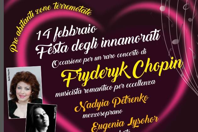 Cremona, San Valentino a scopo benefico con la musica di Chopin al Teatro Filo