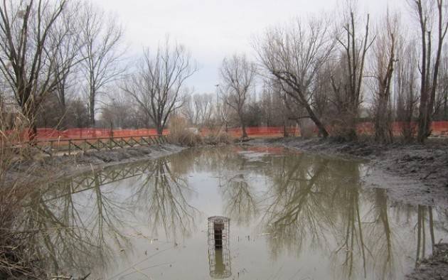 Cremona Pulito il laghetto della pista ciclistica del Parco al Po