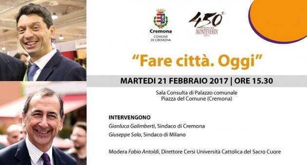 Domani, martedì 21 , il sindaco di Milano Giuseppe Sala a Cremona in visita al Museo del Violino