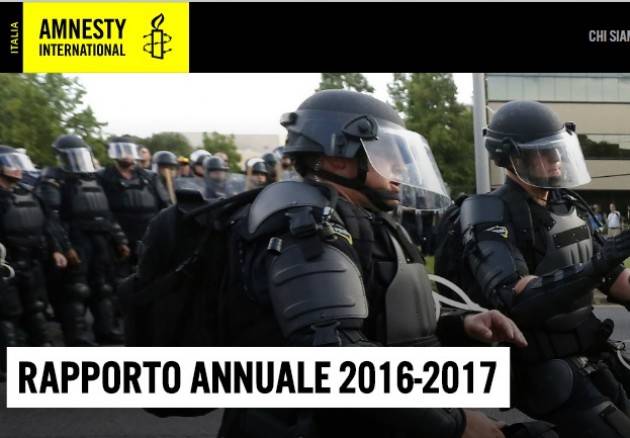 Amnesty Il rapporto 2016-2017 . Sotto accusa le politiche della demonizzazione