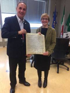 Il Presidente del Pd Italiano negli Stati Uniti Pasquale Nestico ha incontrato Sara Valmaggi (PD).