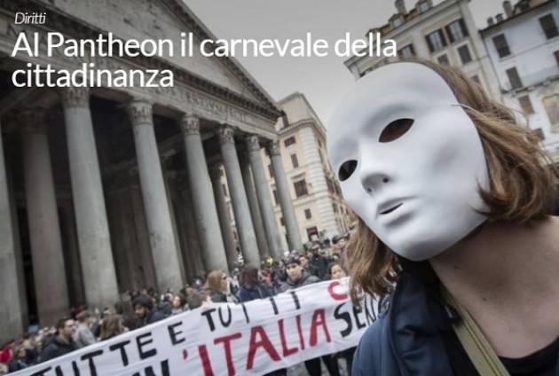 Cgil Diritti Al Pantheon il carnevale della cittadinanza 