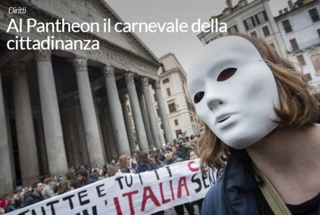 Cgil Diritti Al Pantheon il carnevale della cittadinanza