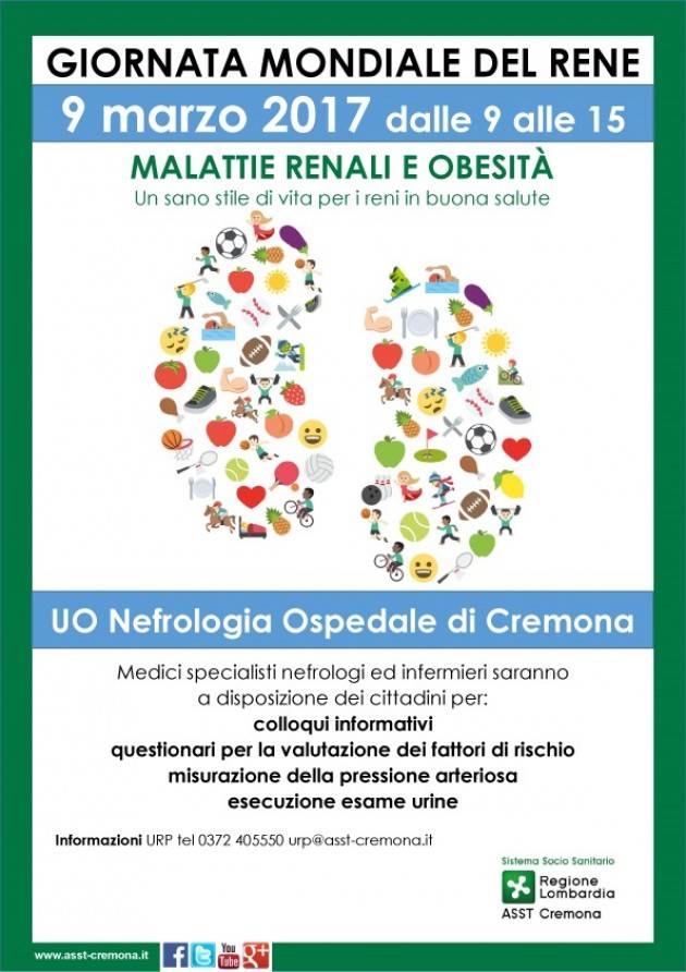 ASST Cremona A cura di UO Nefrologia e Dialisi GIORNATA MONDIALE DEL RENE:  malattie renali e obesità