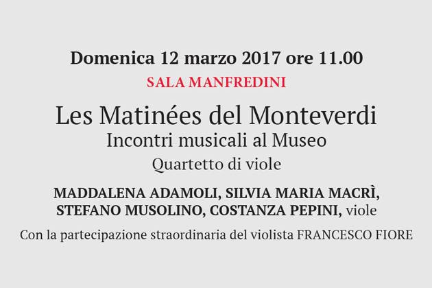 Cremona, proseguono Les Matinées del Monteverdi al Museo Civico Ala Ponzone