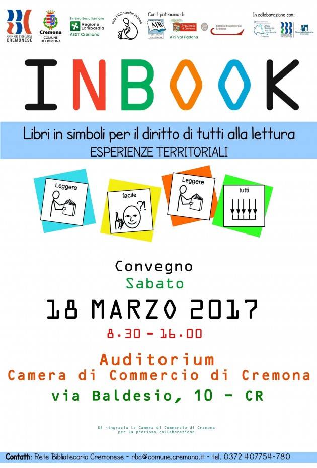 Cremona INBOOK, libri in simboli per il diritto di tutti alla lettura