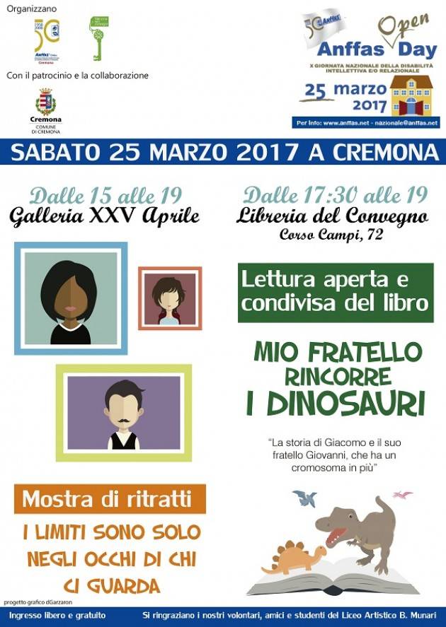 CREMONA ANFFAS OPEN DAY 2017 sabato 25 marzo