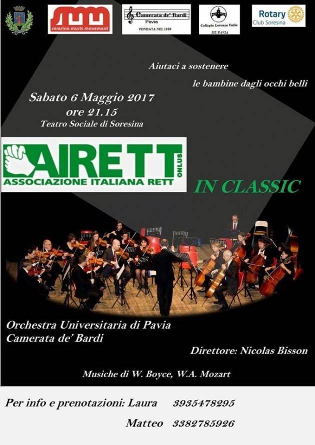 Soresina il 6 maggio concerto dell'Orchestra ‘Camerata de Bardi’