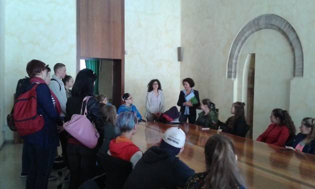 Crema Il Sindaco Bonaldi  incontra gli alunni città di Kaunas (Lituania)