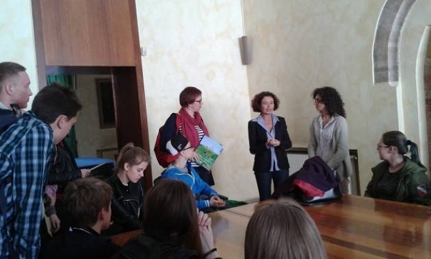 Crema Il Sindaco Bonaldi  incontra gli alunni città di Kaunas (Lituania)